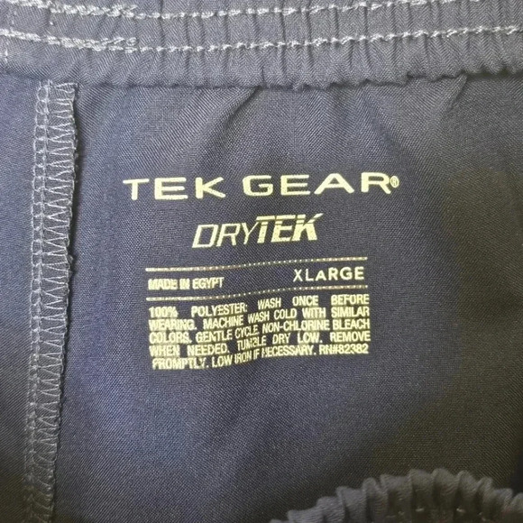 Tek Gear Drytek Hybrid Men's Navy Blue Board Shorts Mesh Side Panels Size XL - Picture 3 of 8